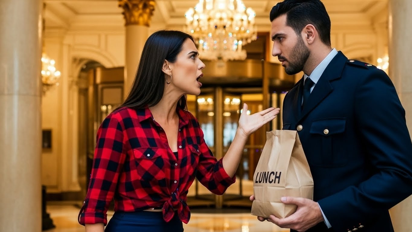 Una mujer entregándole el lonche a su esposo, quien trabaja en seguridad Reflexión sobre el karma y las lecciones de vida en Zona Prohibida