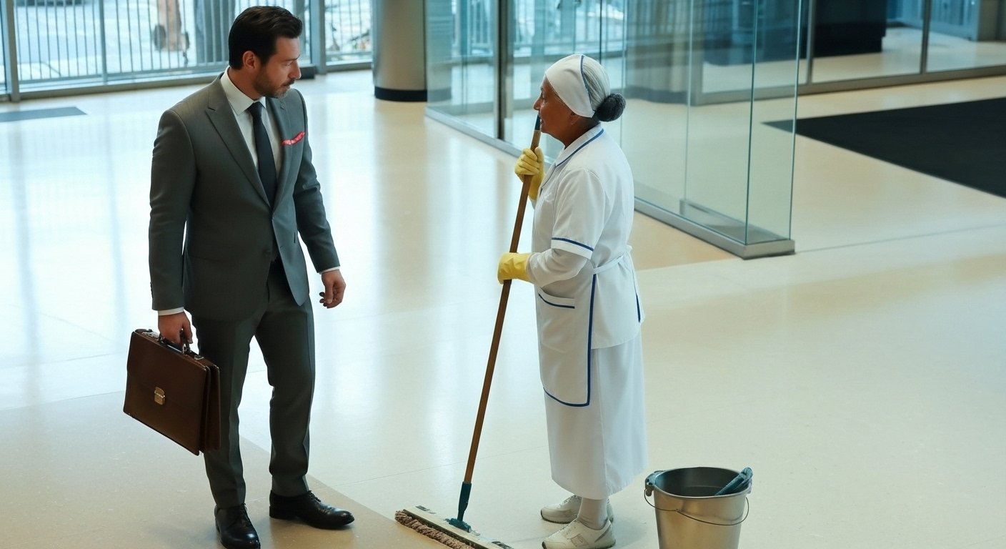 La Dueña Detrás del Trapeador Una Lección de Humildad en el Mundo Corporativo