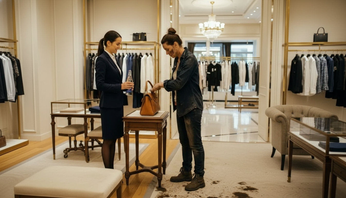 La Lección de Humildad que Cambió una Tienda de Lujo ¿El Dinero lo es Todo