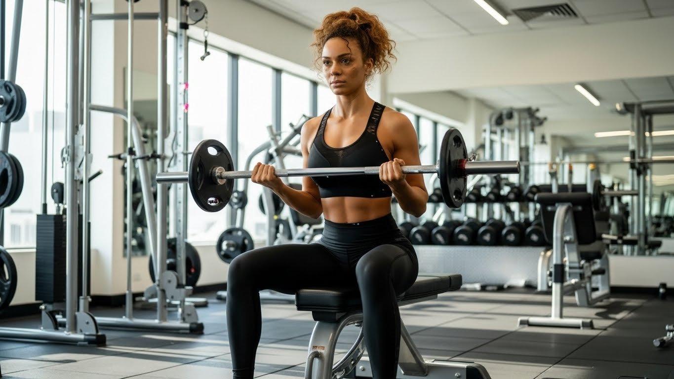 Una mujer levantando pesas en un gimnasio Reflexión sobre el karma y las lecciones de vida en Zona Prohibida
