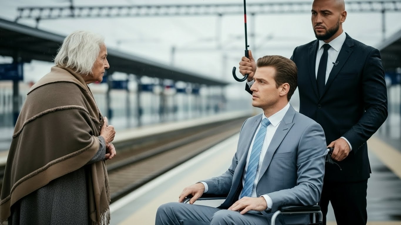 Una señora mayor hablándole de fe a un señor en silla de ruedas Reflexión sobre el karma y las lecciones de vida en Zona Prohibida